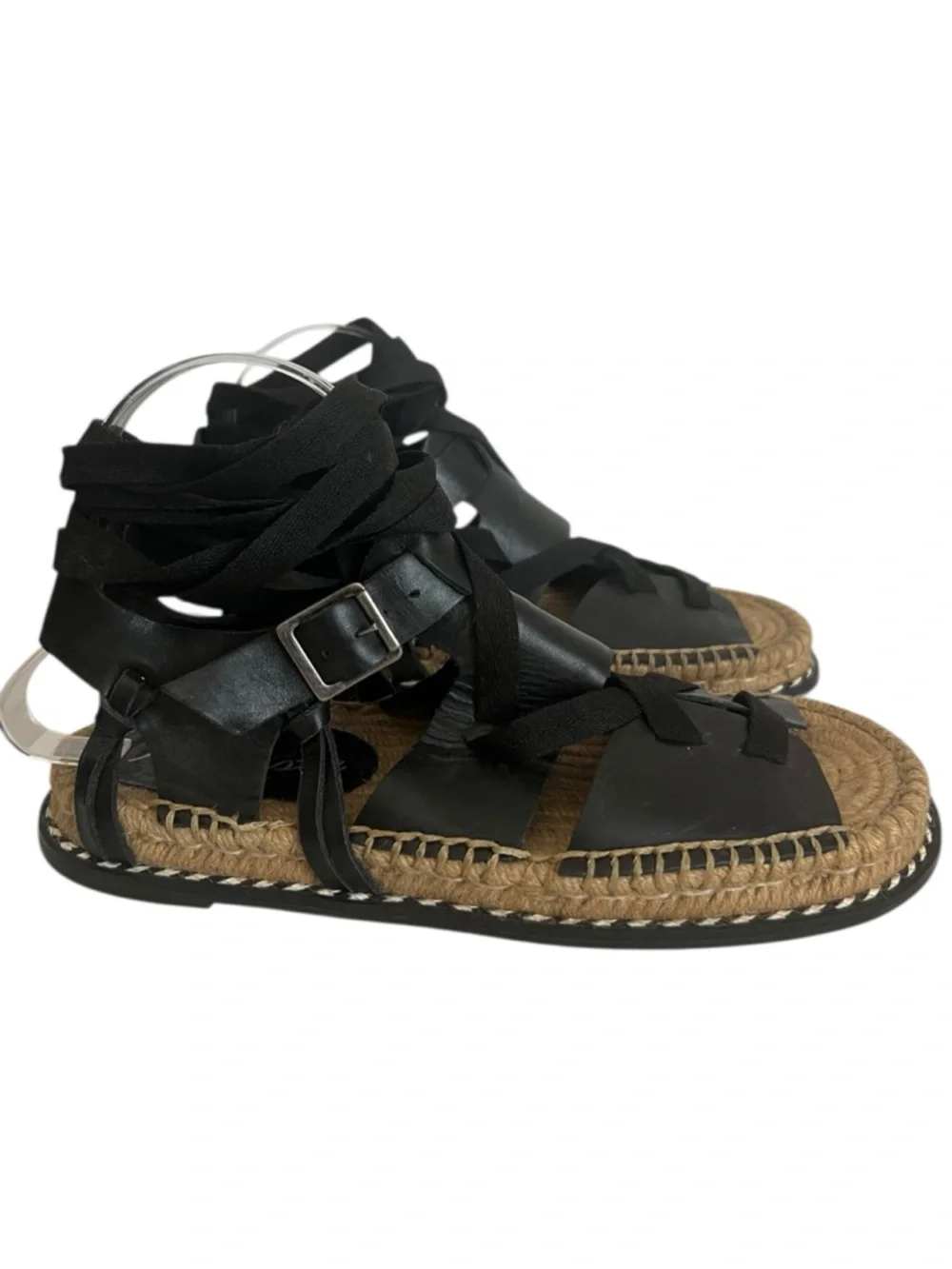 Matisse Gladiator Black Lace Up Espadrilles Sandals Size 10M - Picture 2 of 11
